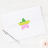 afbeelding drie kleuren kunst ster sticker (Envelop)