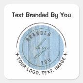 Afbeelding en tekst aanpassen | Groot en klein Vierkante Sticker (Voorkant)