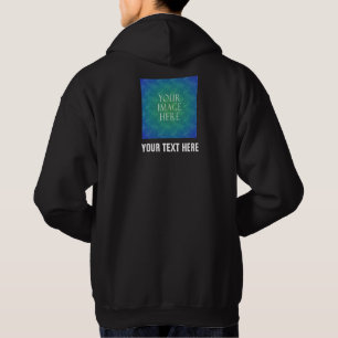 Afbeelding en tekst terug ontwerp hoodie