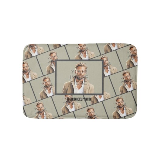 Afbeelding foto gepersonaliseerde aangepaste badma badmat (Voorkant)