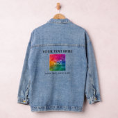 Afbeelding Foto Logo Tekst Sjabloon Vrouwen Denim Jacket (Hangar)