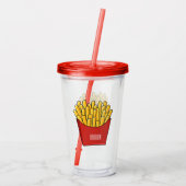 Afbeelding Franse friet cartoon Acryl Drinkbeker (Achterkant)
