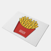 Afbeelding Franse friet cartoon Deurmat (Schuin)