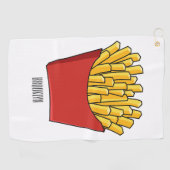 Afbeelding Franse friet cartoon Golfhanddoek (Horizontaal)