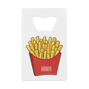 Afbeelding Franse friet cartoon Kredietkaart Flessenopener