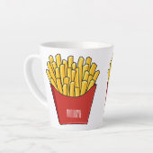Afbeelding Franse friet cartoon Latte Mok (Linkerhoek)