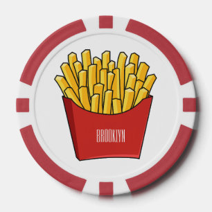 Afbeelding Franse friet cartoon Poker Chips