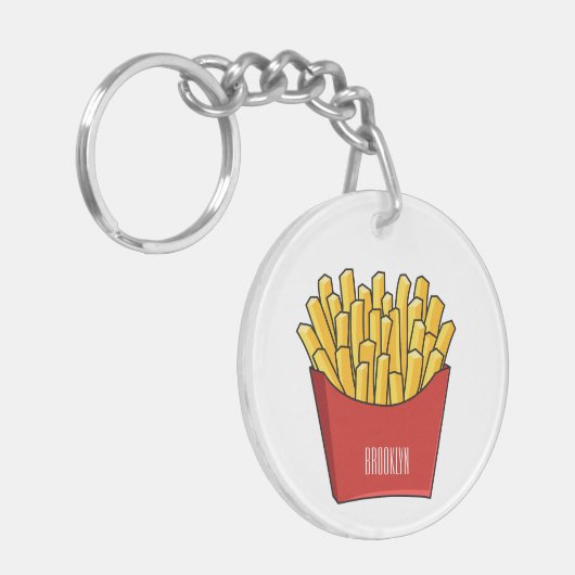 Afbeelding Franse friet cartoon Sleutelhanger (Voorkant Links)