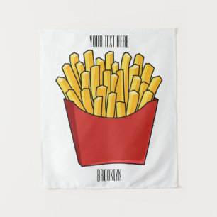 Afbeelding Franse friet cartoon Wandkleed