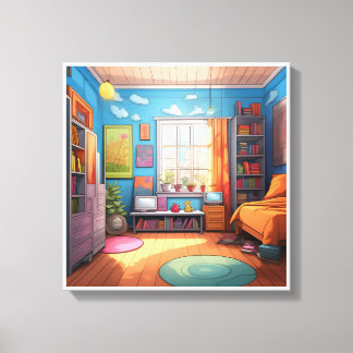 Afbeelding gedrukt op doek voor mooie kleuren, 46 canvas afdruk