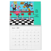 Afbeelding geïllustreerd kalender met katten (Mar 2027)