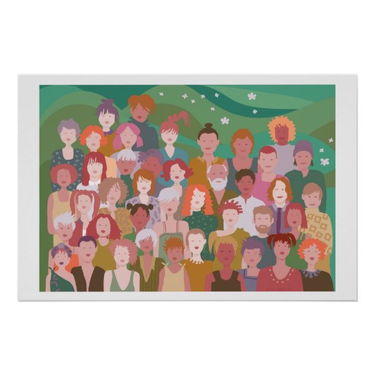 afbeelding groep mensen  perfect poster (Voorkant)