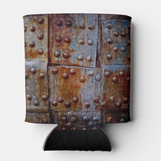 Afbeelding Grunge Metal Garage Voeg Aangepaste naa Blikjeskoeler (Achterkant)