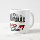 Afbeelding Hawaii en Vlagtekst VS Extra Grote Mok (Voorkant rechts)