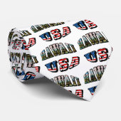 Afbeelding Hawaii en Vlagtekst VS Stropdas (Opgerold)