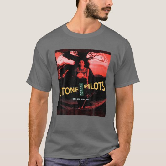 Afbeelding het Man en de Stempels Ontwerp Rode Hoe T-shirt (Voorkant)