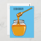 Afbeelding honingcartoon briefkaart (Voorkant / Achterkant)