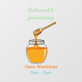 Afbeelding honingcartoon raamsticker (Vel)