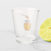 Afbeelding honingcartoon shot glas (Achterkant)