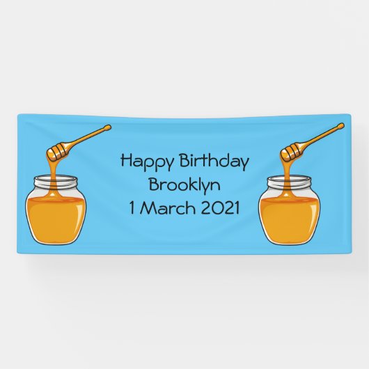 Afbeelding honingcartoon spandoek (Horizontaal)