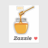 Afbeelding honingcartoon sticker (Vel)