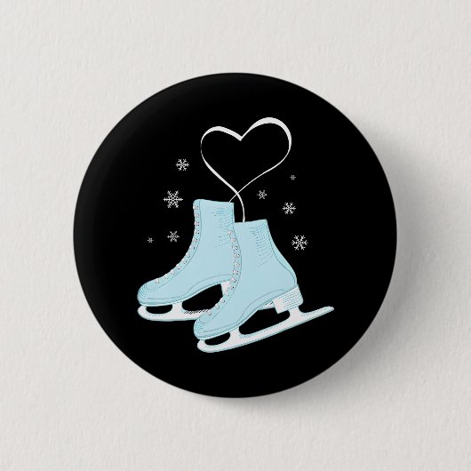 Afbeelding Ice Skateart Afbeelding Skater Love Ronde Button 5,7 Cm (Voorkant)