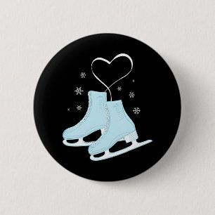 Afbeelding Ice Skateart Afbeelding Skater Love Ronde Button 5,7 Cm