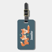 Afbeelding illustratie van Oranje kossen Bagagelabel (Voorkant verticaal)