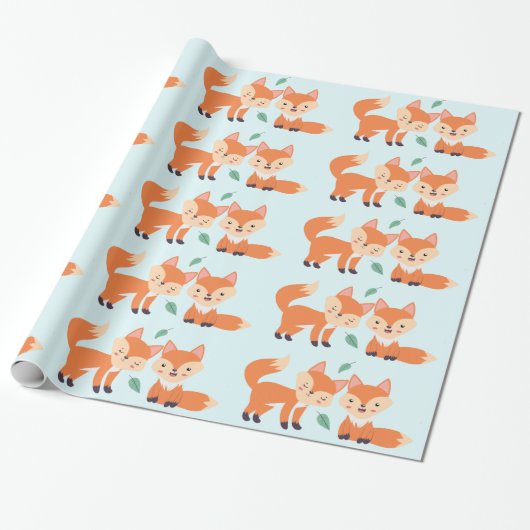 Afbeelding illustratie van Oranje kossen Cadeaupapier (Uitgerold)