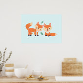 Afbeelding illustratie van Oranje kossen Poster (Keuken)