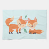 Afbeelding illustratie van Oranje kossen Theedoek (Horizontaal)