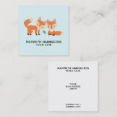 Afbeelding illustratie van Oranje kossen Vierkante Visitekaartje (Voorkant / Achterkant)