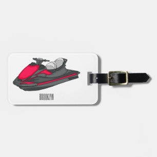 Afbeelding Jet ski cartoon Bagagelabel