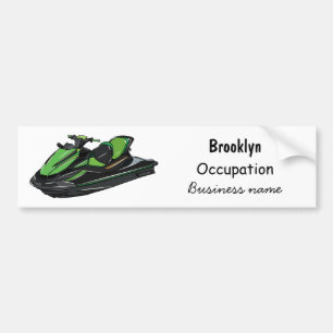 Afbeelding Jet ski cartoon Bumpersticker