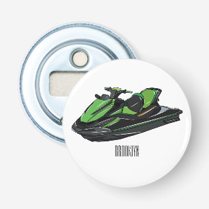 Afbeelding Jet ski cartoon Button Flesopener