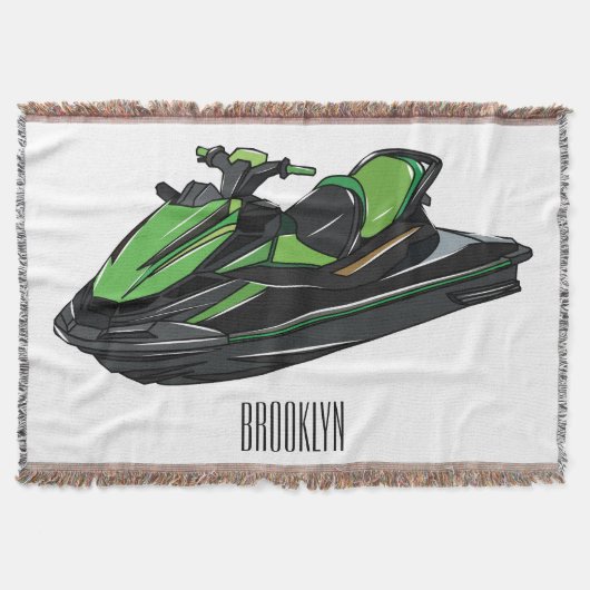 Afbeelding Jet ski cartoon Deken (Voorkant)