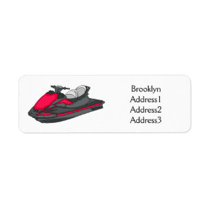 Afbeelding Jet ski cartoon Etiket
