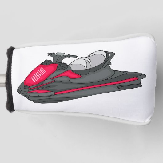 Afbeelding Jet ski cartoon Golfheadcover (Voorkant)