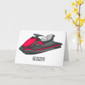 Afbeelding Jet ski cartoon Kaart (Gele Bloem)