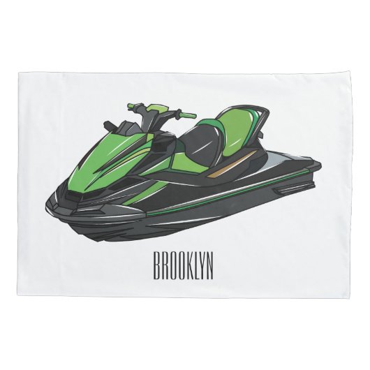 Afbeelding Jet ski cartoon Kussensloop (Achterkant)