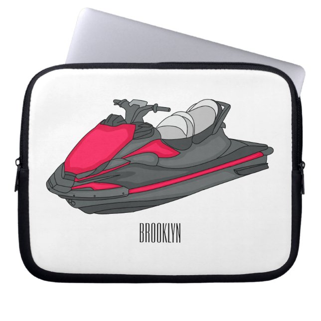 Afbeelding Jet ski cartoon Laptop Sleeve (Voorkant)