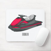 Afbeelding Jet ski cartoon Muismat (Met muis)