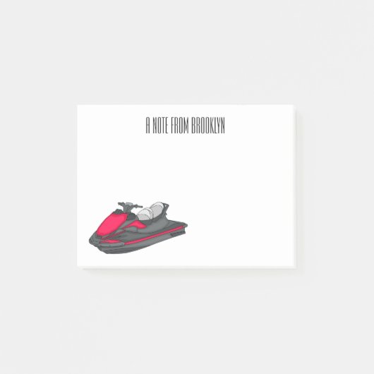 Afbeelding Jet ski cartoon Post-it® Notes (Voorkant)