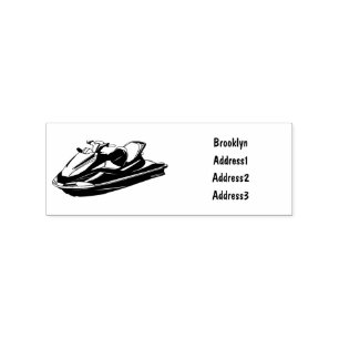 Afbeelding Jet ski cartoon Rubberstempel