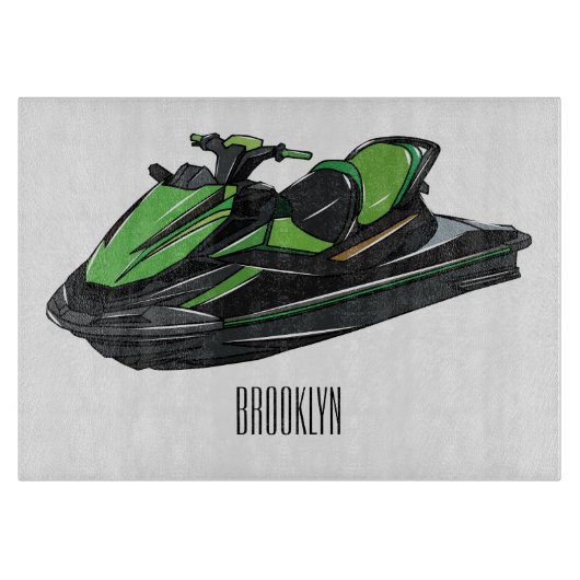 Afbeelding Jet ski cartoon Snijplank (Voorkant)