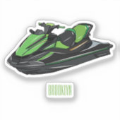 Afbeelding Jet ski cartoon Sticker (Voorkant)