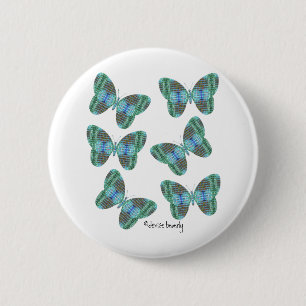 Afbeelding juwelen vlinder ronde button 5,7 cm