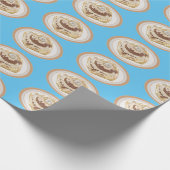 Afbeelding kaneelrol cartoon cadeaupapier (Hoek)