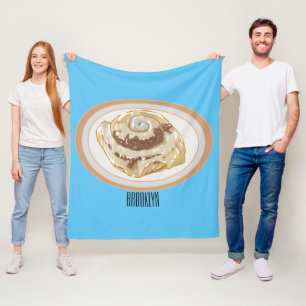 Afbeelding kaneelrol cartoon fleece deken
