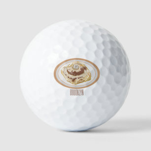 Afbeelding kaneelrol cartoon golfballen